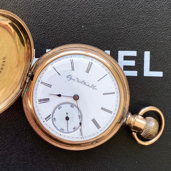 SOLD🚫Elgin Gold Keystone Hunter Case Pocket Watch - Picture 4 of 12